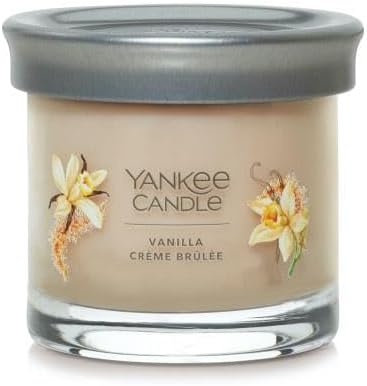 Yankee Candle Small Tumbler Scented Single Wick Jar Candle, Vanilla Creme Brulee, Over 20 Hours of Burn Time, 4.3 Ounce (Pack of 2)