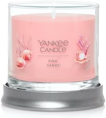 Yankee Candle Small Tumbler Scented Single Wick Jar Candle, Pink Sands, Over 20 Hours of Burn Time, 4.3 Ounce (Pack of 4)