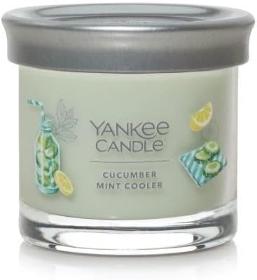 Yankee Candle Small Tumbler Scented Single Wick Jar Candle, Cucumber Mint Cooler, Over 20 Hours of Burn Time, 4.3 Ounce (Pack of 2)
