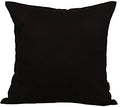 TangDepot Handmade Decorative Solid 100% Cotton Canvas Throw Pillow Covers/Pillow Shams, (26"x26", Black)