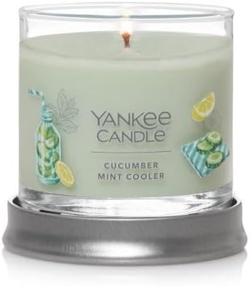 Yankee Candle Small Tumbler Scented Single Wick Jar Candle, Cucumber Mint Cooler, Over 20 Hours of Burn Time, 4.3 Ounce (Pack of 2)