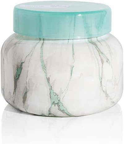 Capri Blue Candle - Modern Marble Jar Candles - Luxury Candles for Home Scented - Soy Candle Blend - Long Lasting Candles - Coconut Santal Scented (19 oz)