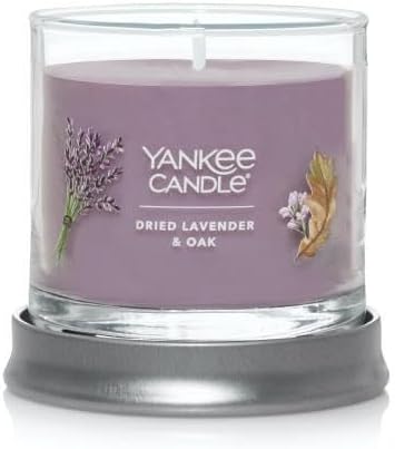 Yankee Candle Small Tumbler Scented Single Wick Jar Candle, Dried Lavender & Oak, Over 20 Hours of Burn Time, 4.3 Ounce (Pack of 4)