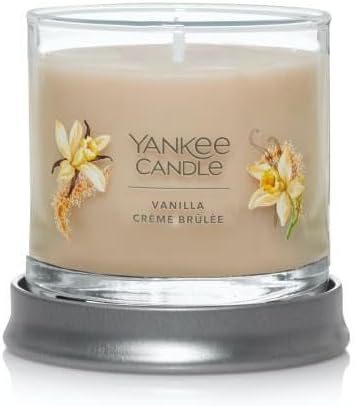 Yankee Candle Small Tumbler Scented Single Wick Jar Candle, Vanilla Creme Brulee, Over 20 Hours of Burn Time, 4.3 Ounce (Pack of 2)