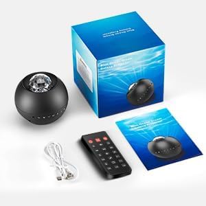 COOLNIGHT Galaxy Light Projector, 210 Light Effects Ceiling Projector with 15 White Noise, HiFi Bluetooth Galaxy Projector for Bedroom, Remote & Timer –Galaxy Projector Lights for Bedroom Adults