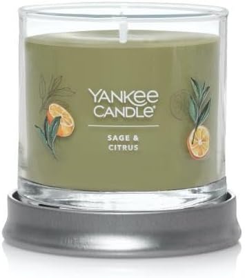 Yankee Candle Small Tumbler Scented Single Wick Jar Candle, Sage & Citrus, Over 20 Hours of Burn Time, 4.3 Ounce (Pack of 2)