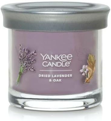 Yankee Candle Small Tumbler Scented Single Wick Jar Candle, Dried Lavender & Oak, Over 20 Hours of Burn Time, 4.3 Ounce (Pack of 4)