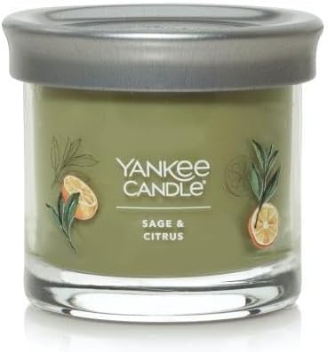 Yankee Candle Small Tumbler Scented Single Wick Jar Candle, Sage & Citrus, Over 20 Hours of Burn Time, 4.3 Ounce (Pack of 2)