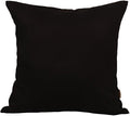 TangDepot Handmade Decorative Solid 100% Cotton Canvas Throw Pillow Covers/Pillow Shams, (28"x28", Black)