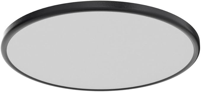 TALOYA 18 Inch Black Flush Mount Led Ceiling Light Fixture for Living Room Dining Room Ultra-Thin Round Surface Mounted Fixture Brightness Dimmable Equivs to 260W Traditional Led Bulb