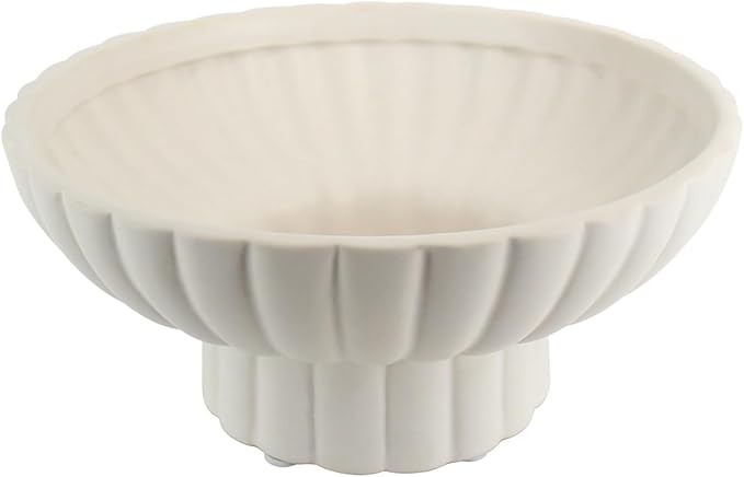 Small Footed Decorative Bowl Ceramic Modern Pedestal Bowl,Function beautifully as a catch-all bowl for keys, coins, or jewelry near entryways for Home Organization Home Decor,Approx Capacity 2 Cups