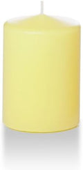 yummi 3" x 4" Buttercup Yellow Round Pillar Candles - 3 per Pack