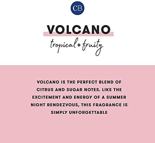 Capri Blue Volcano Scented Candles - Luxury Three Wick Candles for Home Scented with Tropical Fruit & Sugared Citrus - Soy Wax Blend - Jumbo Blue Color (48 oz)