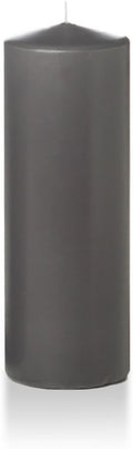 yummi 3" x 8" Gray Round Pillar Candles - 3 per Pack
