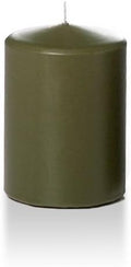 yummi 3" x 4" Olive Round Pillar Candles - 3 per Pack
