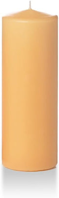 yummi 3" x 8" Caramel Round Pillar Candles - 3 per Pack