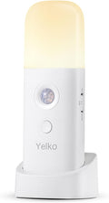 YELKO Motion Sensor Night Light, 2000mAh Rechargeable Night Lights Battery Powered, PortableＤimmable Nightlights with 5 Brightness Levels for Kids,Adults (Warm White 1Pack)