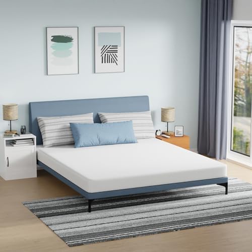 FDW California King Mattress 6 inch Gel Memory Foam Mattress Medium Firm Mattresses for Cool Sleep Relieving Pressure Relief CertiPUR-US Certified Mattress in a Box,California King