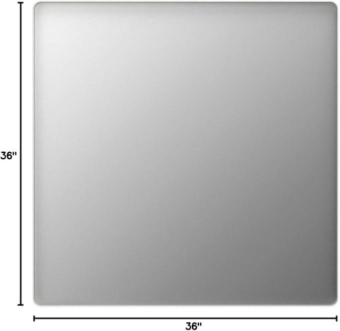 LOAAO 36x36 Inch White Metal Framed Bathroom Mirror for Wall, White Bathroom Vanity Mirror Farmhouse, Large Rounded Rectangle Mirror, Anti-Rust, Tempered Glass, Hangs Horizontally or Vertically