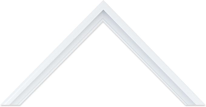 Frame My Mirror White Metal Framed Mirror, 30" x 36" Mirror for Bathroom, Metal Frame, True Reflections Glass, Pure White Finish, Stanton Design, Hangs Horizontally or Vertically, Made in USA