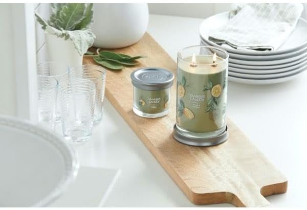 Yankee Candle Small Tumbler Scented Single Wick Jar Candle, Sage & Citrus, Over 20 Hours of Burn Time, 4.3 Ounce (Pack of 4)