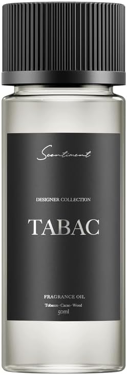 Scentiment - Tabac Designer Collection Diffuser Oils | Aromatherapy Home Fragrance | Luxurious Scent with Notes of Tobacco, Cacao, Wood, 50ml