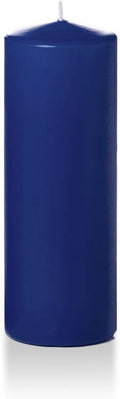 yummi 3" x 8" Navy Blue Round Pillar Candles - 3 per Pack