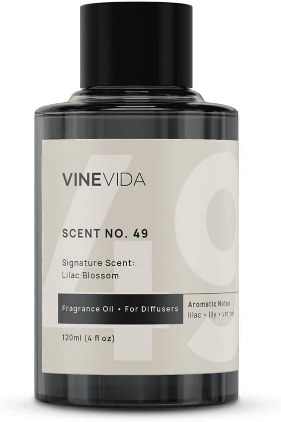 VINEVIDA [4 Fl Oz] Lilac Blossom Fragrance Oil for Cold Air Diffusers, Essential Oils for Diffuser Oil Refill & Air Freshener Room Spray