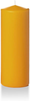 yummi 3" x 8" Harvest Gold Round Pillar Candles - 3 per Pack