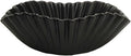 9.45 Inch Decorative Bowl, Black Modern Ceramic Decorative Bowl for Kitchen Counter Dining Table Centerpiece,Ruffle Ceramic Fruit Bowl Key Bowl Candy Bowl Farmhouse Home Decor