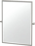 Gatco 5669FS A-Line Framed Ractangle Mirror, 32.5 Inch, Satin Nickel