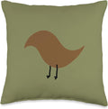 Cute Scandinavian Animals Designs Chic Scandinavian Birds Minimalistic Animal Danish Throw Pillow, 16x16, Multicolor