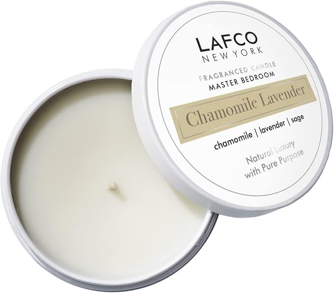 LAFCO New York Travel Candle, Chamomile Lavender - 4 oz - 20-Hour Burn Time - Made in The USA