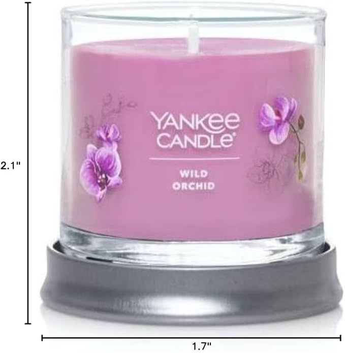 Yankee Candle Small Tumbler Scented Single Wick Jar Candle, Wild Orchid, Over 20 Hours of Burn Time, 4.3 Ounce (Pack of 2)