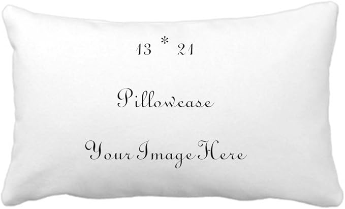 Shop&Three Custom Design Photos or Text Outdoor/Indoor Throw Pillowcase, Personalized Pet Photo Pillow, Love Photo Throw Pillowcases, Wedding Keepsake Throw Pillow Covers 13" x 21"