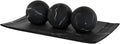 Creative Scents Black Marble Look Home Decor Bowl and Orb Set - Coffee Table Decor for Living Room - Centerpiece Table Decorations for Dining Table, Kitchen Counter, Foyer - Elegant House Decoration