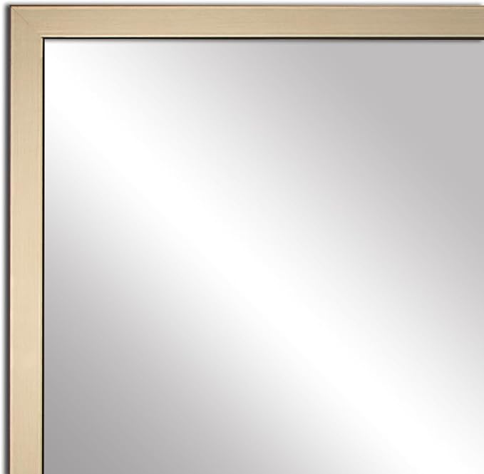 Frame My Mirror Gold Bathroom Mirror for Wall, 20" x 54" Champagne Bronze Bathroom Vanity Mirror, Made in USA, Hangs Horizontally or Vertically, Ellis Design