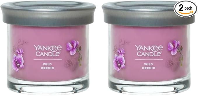 Yankee Candle Small Tumbler Scented Single Wick Jar Candle, Wild Orchid, Over 20 Hours of Burn Time, 4.3 Ounce (Pack of 2)