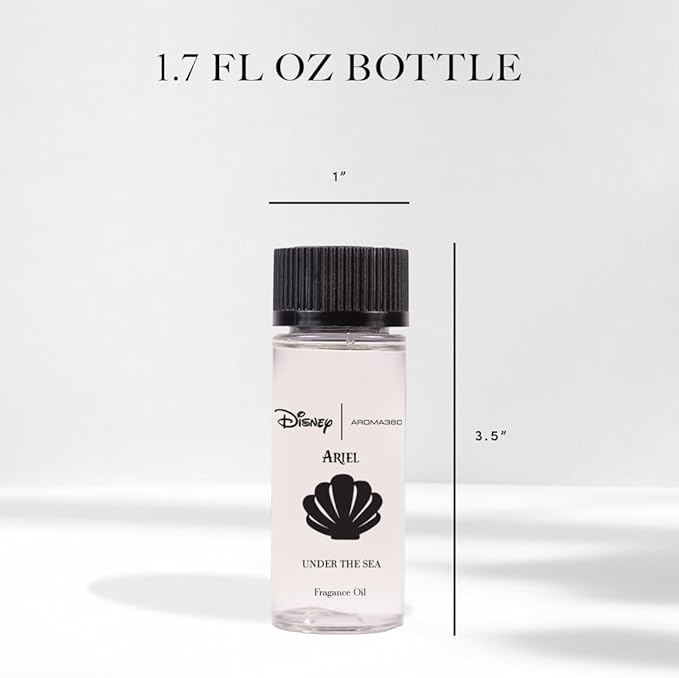 Aroma360 | Disney Under The Sea Fragrance Oil Blend | The Little Mermaid | Princess Ariel | Luxury Essential Oil Diffuser | Aromatherapy Scent Diffuser Oil | Bergamot, Ivy and Ocean 1.7 fl oz, 50 mL