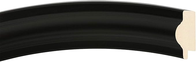 OVALCREST Round Beveled Wall Mirror for Home Decor - Philadelphia Style - Matte Black - 28x28 Outside Dimensions