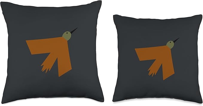 Cute Scandinavian Animals Designs Minimalistic Scandinavian Bird Lover Throw Pillow, 18x18, Multicolor
