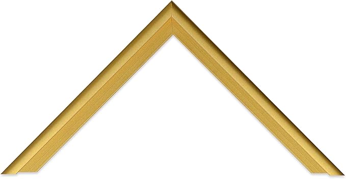 Frame My Mirror Gold Metal Framed Mirror, 30" x 54" Mirror for Bathroom, Metal Frame, True Reflections Glass, Gold Finish, Stanton Design, Hangs Horizontally or Vertically, Made in USA