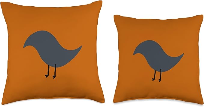 Cute Scandinavian Animals Designs Chic Scandinavian Birds Minimalistic Animal Danish Throw Pillow, 16x16, Multicolor