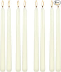 8 Pack Ivory Taper Candles 10 Inch Tall 3/4 Inch Thick Burn 8 Hours
