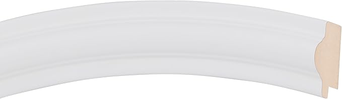 OVALCREST Round Beveled Wall Mirror for Home Decor - Philadelphia Style - Linen White - 22x22 Outside Dimensions
