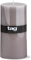 tag Color Studio 3X6 Pillar Gray Smokeless Paraffin Wax Burn Time 85 Hours 3x6 Gray