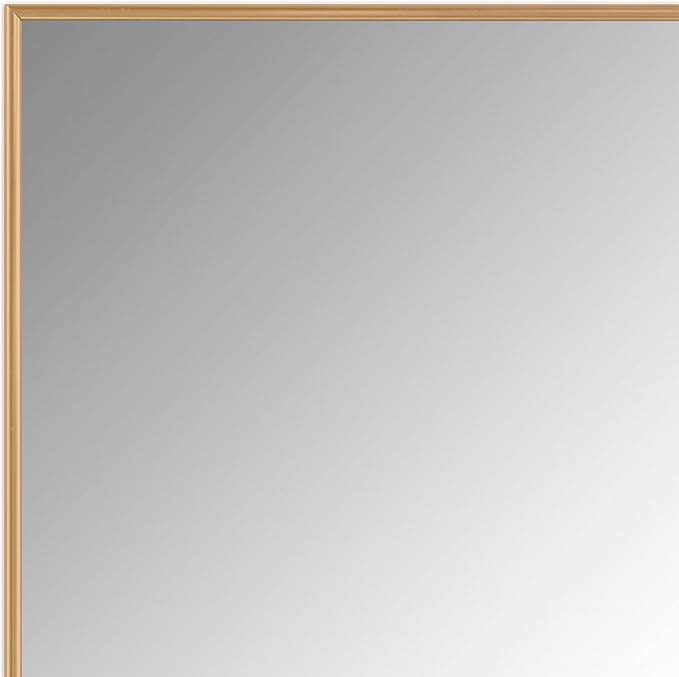 Frame My Mirror Gold Metal Framed Mirror, 24" x 28" Champagne Bronze Mirror for Bathroom, Metal Frame, True Reflections Glass, Stanton Design, Hangs Horizontally or Vertically, Made in USA