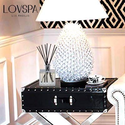 LOVSPA Reed Diffuser Set, Unwind Eucalyptus & Mint Scented Oil Diffuser with Sticks, Home Fragrance Accessories for Bathroom Shelf Decor, Aroma Diffusers for Home or Office Desk, USA Made