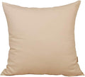 TangDepot Handmade Decorative Solid 100% Cotton Canvas Throw Pillow Covers/Pillow Shams, (14"x14", Cream)
