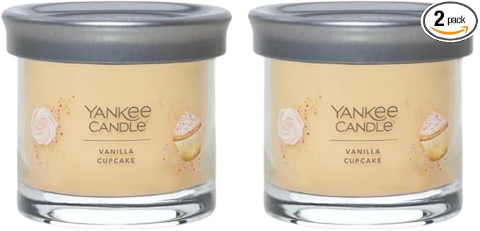 Yankee Candle Small Tumbler Scented Single Wick Jar Candle, Vanilla Cupcake, Over 20 Hours of Burn Time, 4.3 Ounce (Pack of 2)